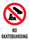 No Skateboarding
